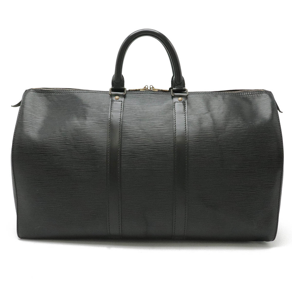 LOUIS VUITTON Epi Keepall Boston Bag Travel Leather Noir Black